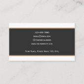 Auteur Minimalistisch Elegant Bruin Zwart Visitekaartje (Achterkant)