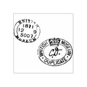 Auteur Museum Seals met kroon en datum Rubberstempel (Afrduk)