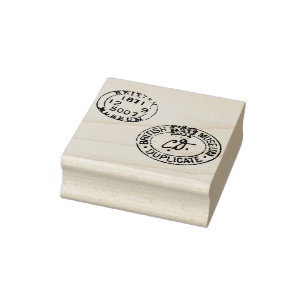 Auteur  Museum Seals met kroon en datum Rubberstempel