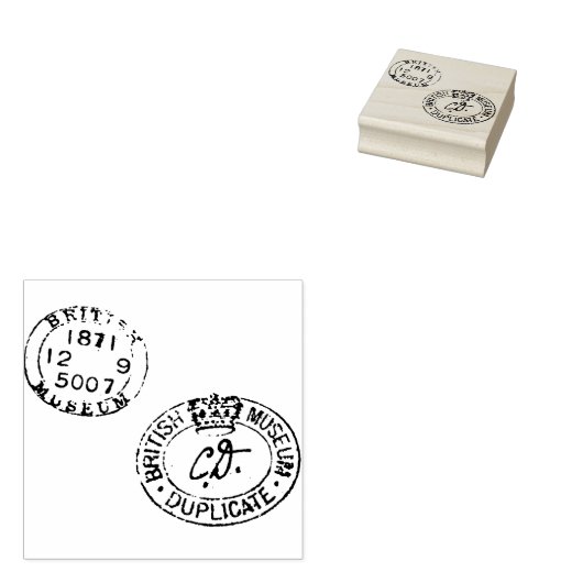 Auteur  Museum Seals met kroon en datum Rubberstempel (Gestempeld)