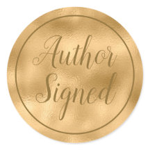 Auteur Ondertekend Elegant Script Gold