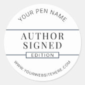 Auteur ondertekende editie Minimal Book Signing St Ronde Sticker (Voorkant)