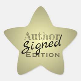 Auteur Ondertekende editie Star Gold en Black Ster Sticker