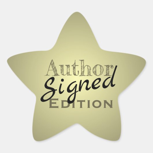 Auteur Ondertekende editie Star Gold en Black Ster Sticker (Voorkant)