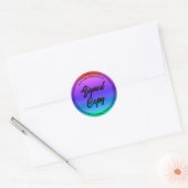 Auteur Ondertekende kopie Rainbow Ronde Sticker (Envelop)