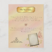 Auteur One Sheet Book Marketing Peach Flyer (Achterkant)