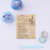 Auteur One Sheet Book Marketing Peach Flyer (Enkel)