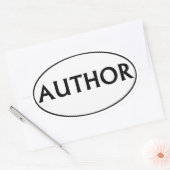 Auteur Ovale Bumpersticker Sticker (Envelop)