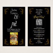 Auteur Promotie Gouden Bloemen Profiel Kaarten Visitekaartje (Voorkant /achterkant)