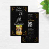 Auteur Promotie Gouden Bloemen Profiel Kaarten Visitekaartje (Bureau)