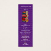 Auteur Promotie Paarse Sci Fi Fantasy Mini Visitekaartjes (Achterkant)