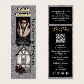 Auteur Promotie Zwart Grijs Mysterie Mini Visitekaartjes (Voorkant /achterkant)