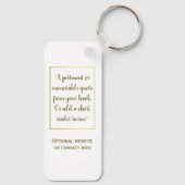 Auteur Promotieboek Hoesje Quote Sleutelhanger (Achterkant)