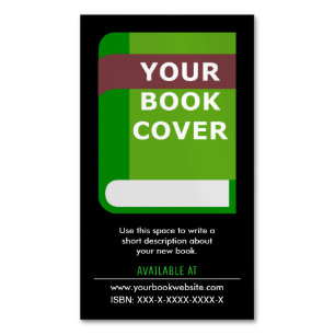 Auteur promotieboekcover magnetisch visitekaartje