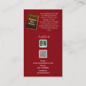 Auteur promotiemateriaal Bourgondië Visitekaartje (Achterkant)