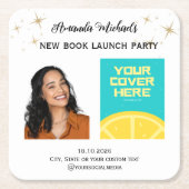 Auteur Schrijver Boek Launch Party Welkom Kartonnen Onderzetters (Voorkant)