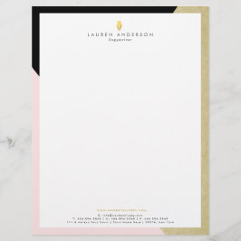 Auteur Schrijver Letterhead Elegant Modern Briefpa Briefhoofd