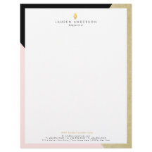 Auteur Schrijver Letterhead Elegant Modern Briefpa