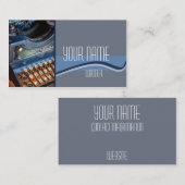 Auteur, Schrijver, of de Antiek Schrijfmachine van Visitekaartje (Voorkant / Achterkant)