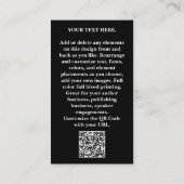 Auteur Schrijver Speaker Boek Promotie QR Code Zwa Visitekaartje (Achterkant)