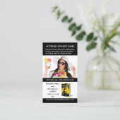 Auteur Schrijver Speaker Boek Promotie QR Code Zwa Visitekaartje (Staand voorkant)