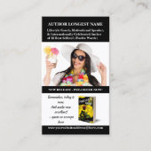 Auteur Schrijver Speaker Boek Promotie QR Code Zwa Visitekaartje (Voorkant)