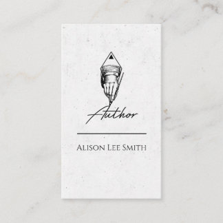 Auteur schrijver visitekaartje
