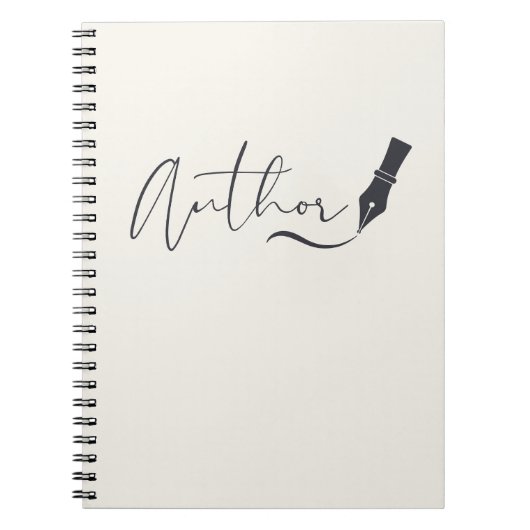 Auteur Script Notebook – Minimalistisch Schrijfdag Notitieboek (Voorkant)