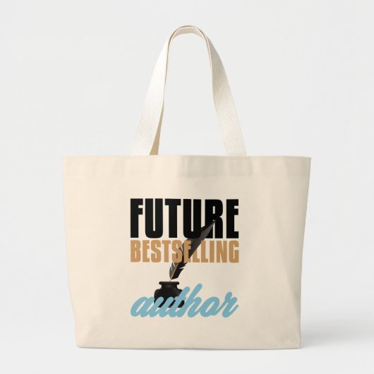 Auteur toekomstige bestsellende schrijver grote tote bag (Voorkant)