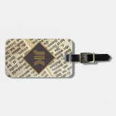 auteur van het boek monogram personaliseren bagagelabel (Voorkant horizontaal)