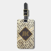 auteur van het boek monogram personaliseren bagagelabel (Voorkant verticaal)