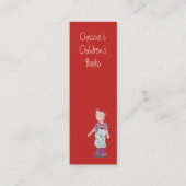 Auteur van kinderen/Speelgoed Koop uniek rood Mini Visitekaartje (Voorkant)