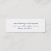 Auteur van kinderen/Speelgoed Koop uniek rood Mini Visitekaartje (Achterkant)