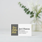  auteur Vier boek Visitekaartje (Staand voorkant)