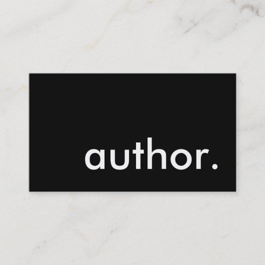 auteur. visitekaartje (Voorkant)