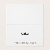 Auteur. Visitekaartje (Buitenkant ongevouwen)