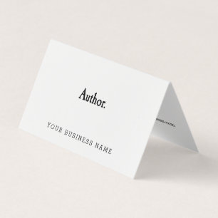 Auteur. Visitekaartje