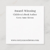 Auteur-Visitekaartje Vierkante Visitekaartje (Achterkant)