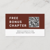 Auteurs QR Boekrecensie Verzoek Gratis Bonushoofds Visitekaartje (Achterkant)
