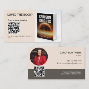 Auteurs QR-code boek recensie verzoek promo market Visitekaartje