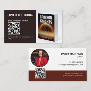 Auteurs QR-code Boekrecensie Verzoek Promo Marketi Visitekaartje