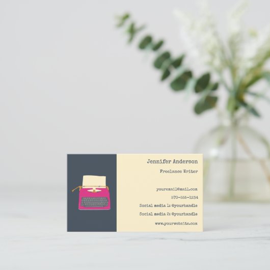 Auteurs Schrijvers Redacteurs Aangepaste schrijfma Visitekaartje (Staand voorkant)