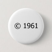 Auteursrecht 1961 ronde button 5,7 cm (Voorkant)
