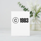 Auteursrecht 1983 briefkaart (Staand voorkant)