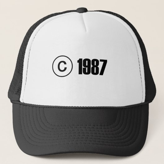 Auteursrecht 1987 trucker pet (Voorkant)