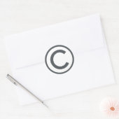 Auteursrecht Ronde Sticker (Envelop)