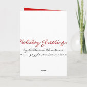 Authenic Vintage-kerstkaartje Feestdagen Kaart (Achterkant)