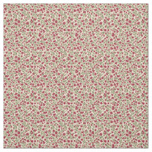 Authentic 1940s Muted Burgundy Floral Sprig 