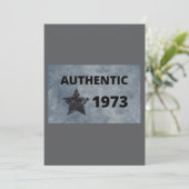 Authentic 1973-uitnodiging kaart (Staand voorkant)