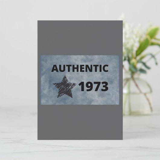 Authentic 1973-uitnodiging kaart